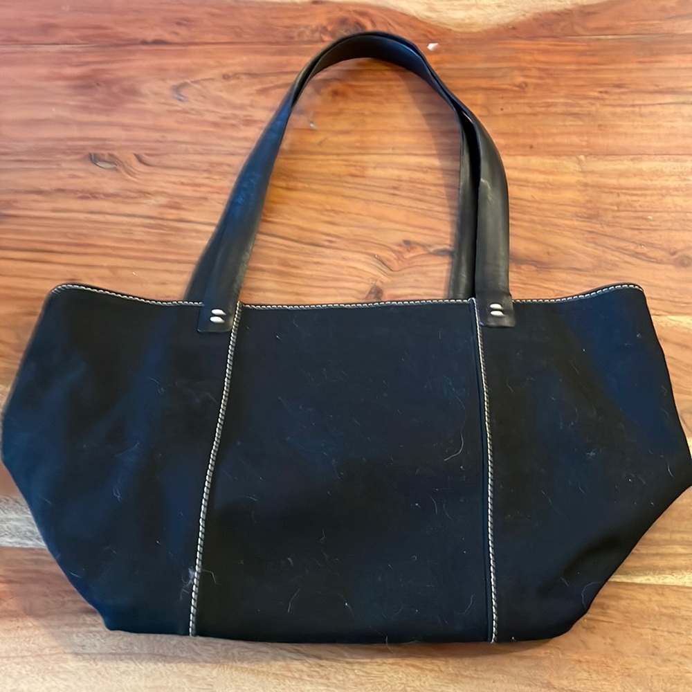 Banana Republic black canvas bag & summer pink mini bag